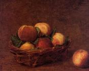 Still Life with Peaches - 亨利·方丹·拉图尔